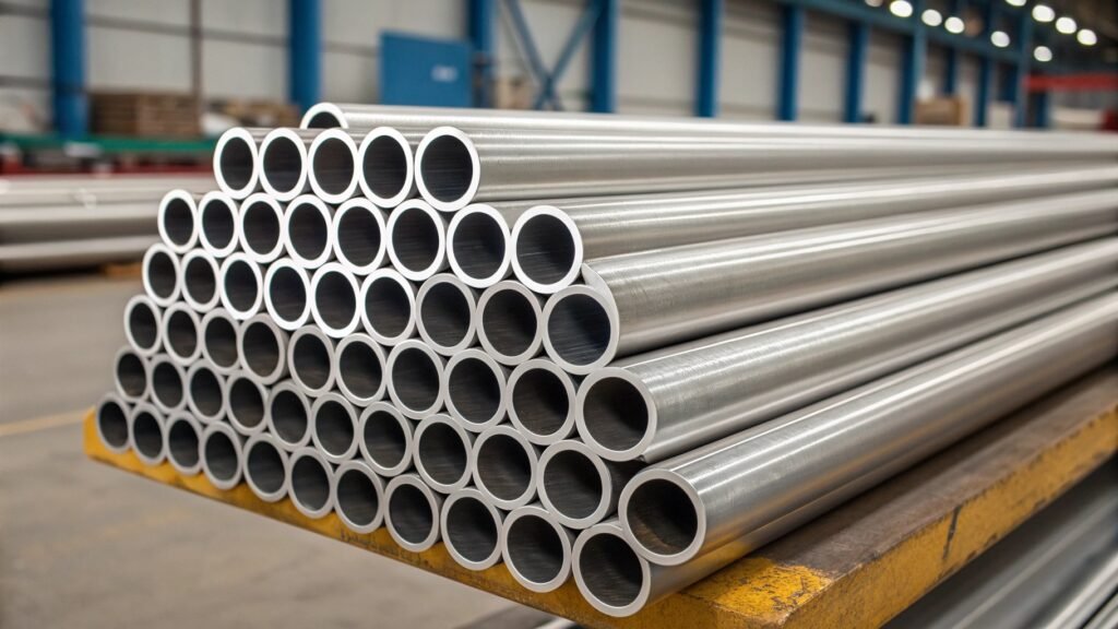 A simple graphic showing a 1x1x1 meter cube clearly labeled 'Aluminum Block' with the text '≈ 2700 kg' inside.